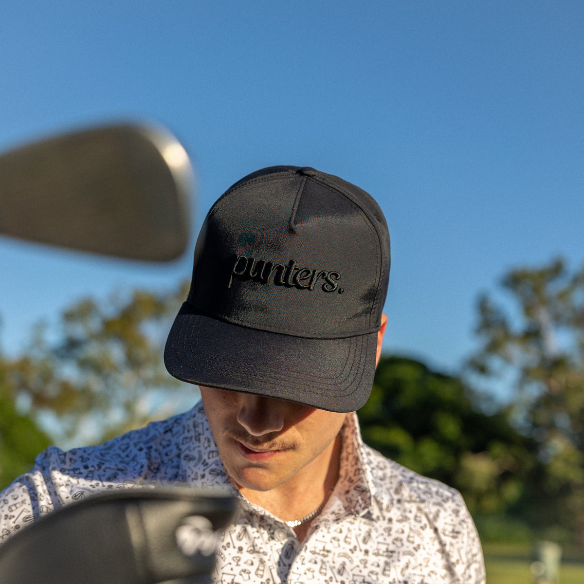 Black on Black Pin Hunters Cap